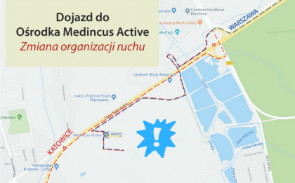 Zmiana organizacji ruchu na trasie dojazdu do Ośrodka Medincus Active w Kajetanach